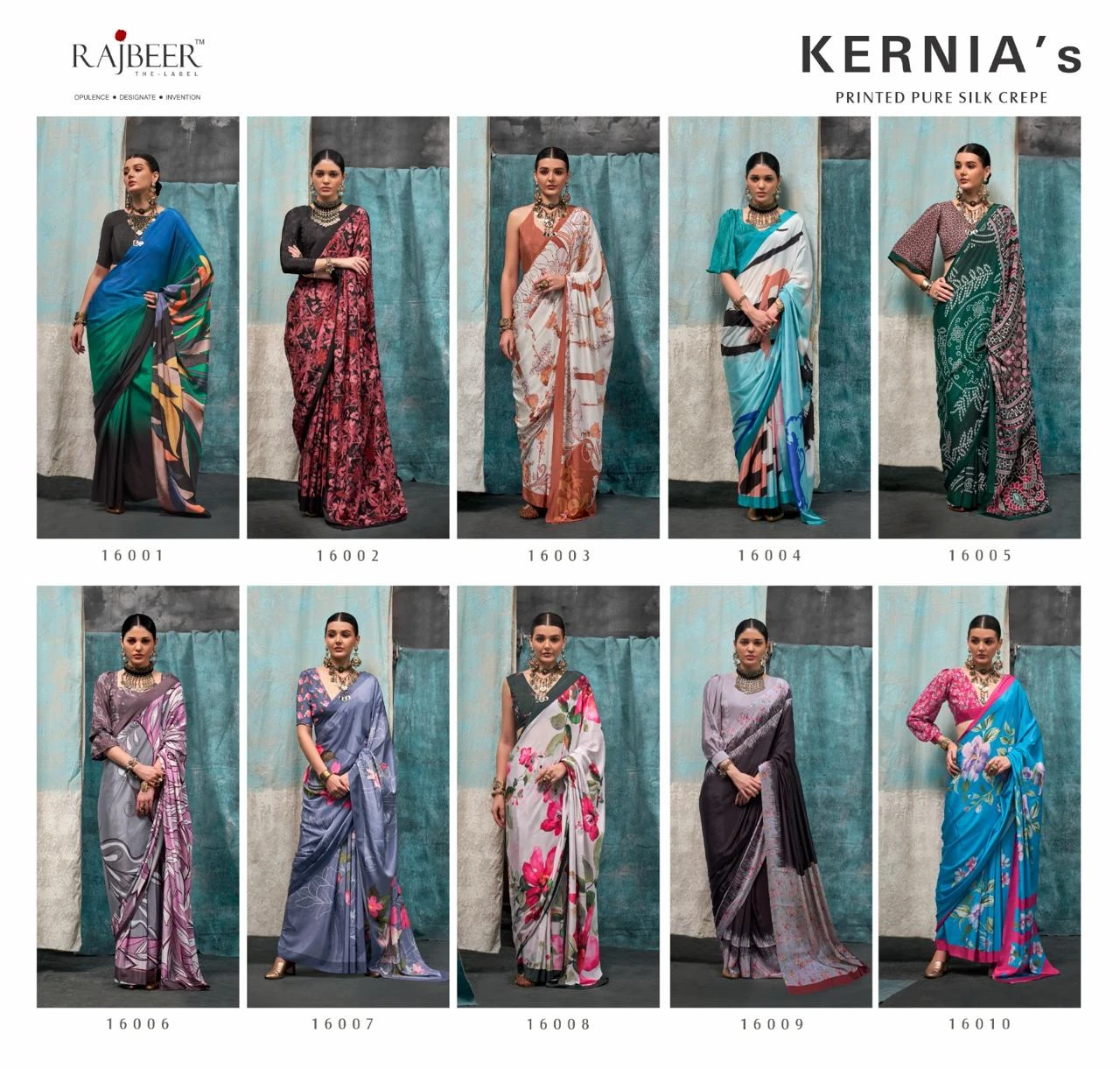 Rajbeer Kernia’S Pure Crape Wholesale Fancy Sarees Catalog — Wholesale Sarees, MPA wholesale from Surat — view 14